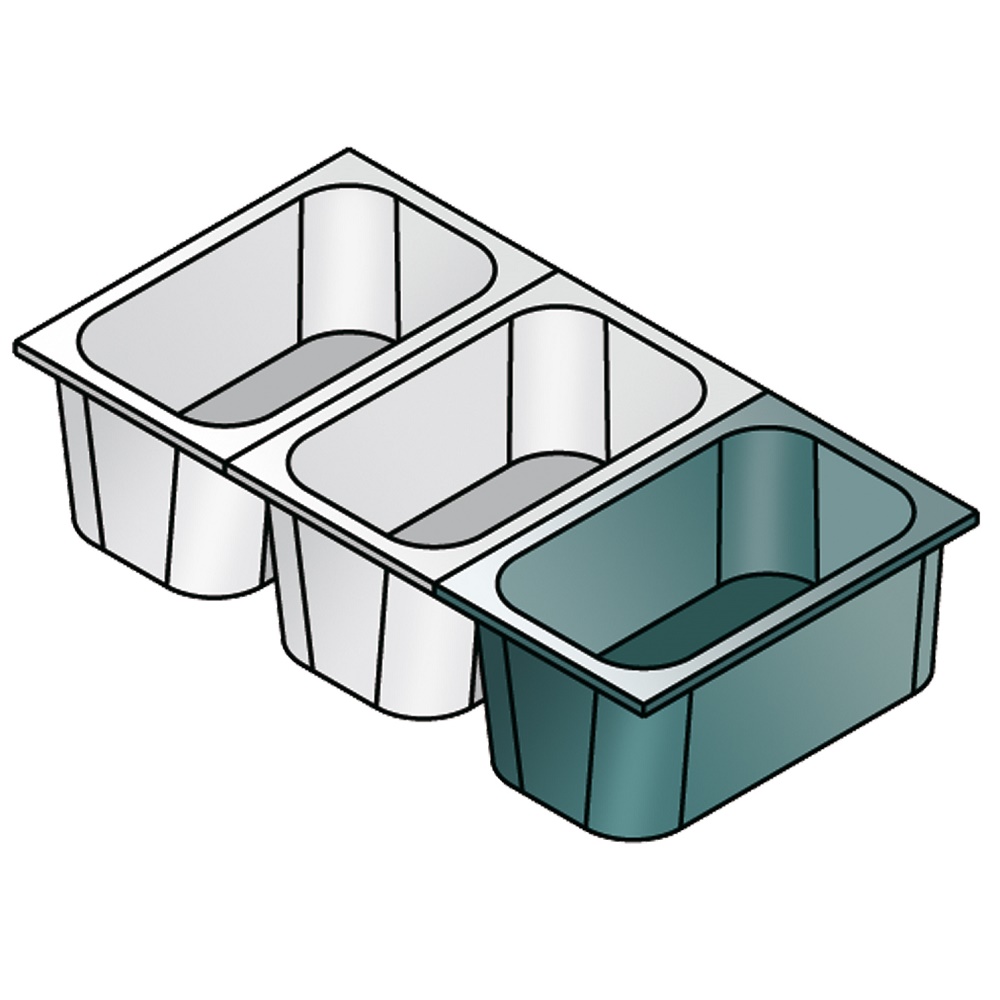 Gastronorm container 1/3 - 40 stainless steel - 325x176x40 mm - CP1304X1 Eurast