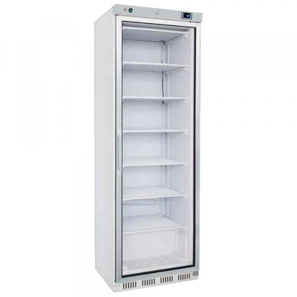 Armario congelador estático blanco puerta cristal 350 litros 600x600x1870 mm