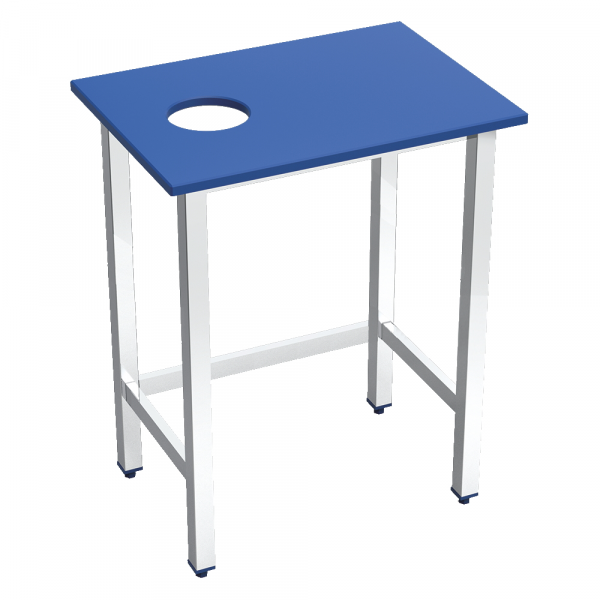 Fish cutting table blue colour with hole - 700x500x850 mm - 10704470 Eurast