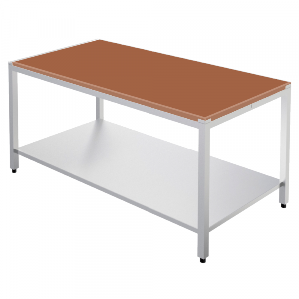 Polyethylene cutting table brown - 1500x600x850 mm - 10012170 Eurast