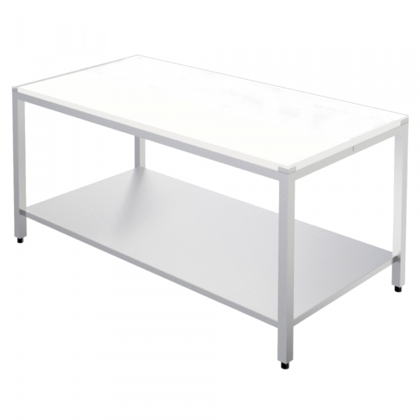 Polyethylene cutting table white - 1500x600x850 mm - 10062170 Eurast