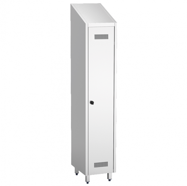 Stainless steel locker clothing  1 door 1 body - 370x480x2010 mm - 10214180 Eurast