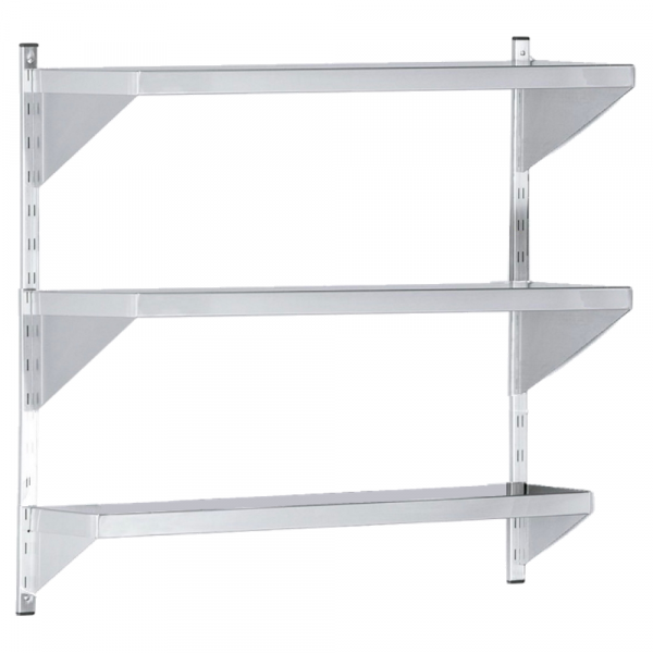 Adjustable wall shelf 3 shelves (2 prof.400, 1 prof.250) - 1400x400x1000 mm - 31434200 Eurast