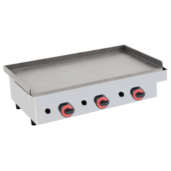 Gas iron hot plate 8 mm smooth table top - 805x450x240 mm - 9 Kw - 4404L6P0 Eurast