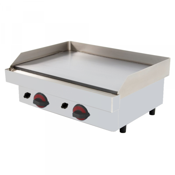 Gas iron hot plate 15 mm smooth table top - 605x450x280 mm - 6 Kw - 4423R6P0 Eurast