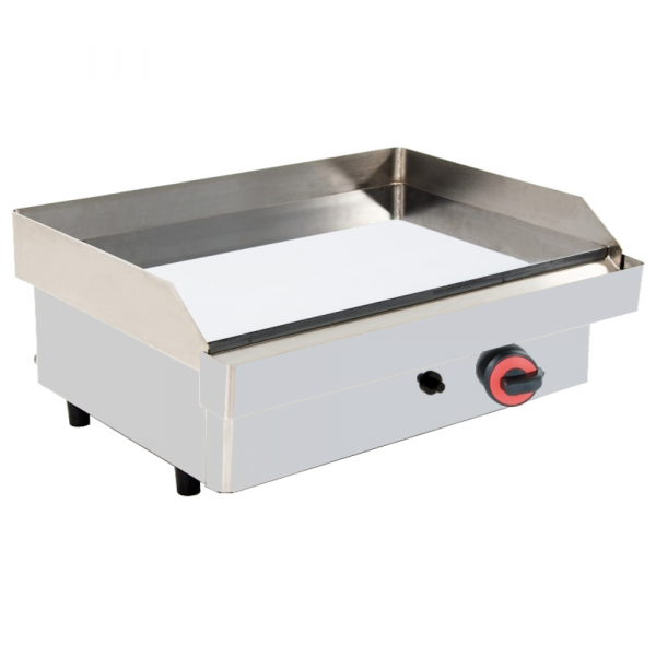 Gas hard chrome hot plate 15 mm smooth table top - 605x450x280 mm - 6 Kw - 4443C6P0 Eurast