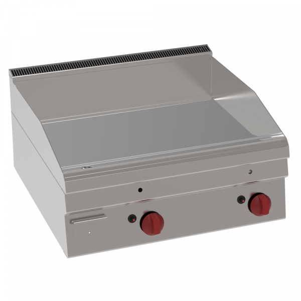 Gas iron hot plate 15 mm smooth table top - 700x600x280 mm - 8 Kw - 30320311 Eurast