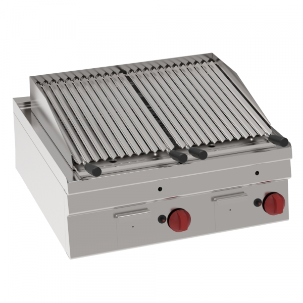 Gas lava barbecue on table top - 700x600x280 mm - 13,8 Kw - 30230311 Eurast