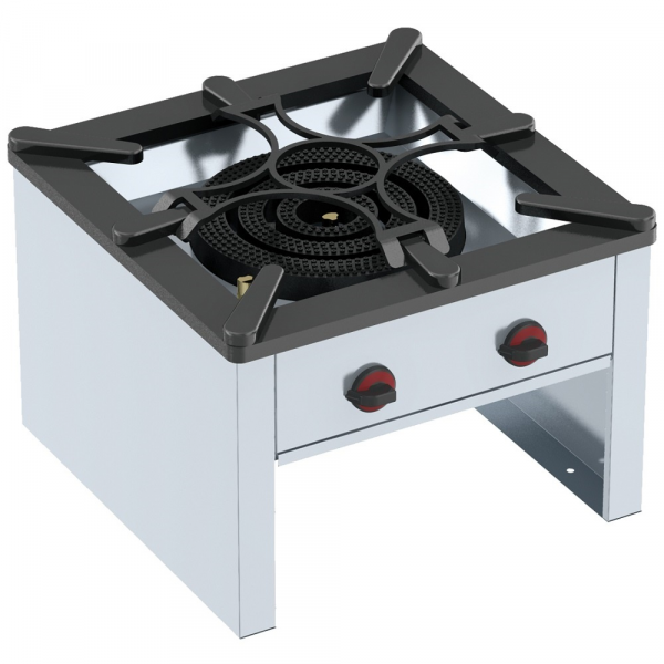 Gas great power cooker 1 grill and 1 additional grill rack - 700x700x500 mm - 27 Kw - 49300M86 Euras