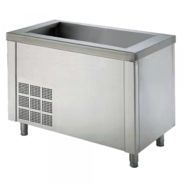 Mueble frío central c/cuba self-service 4 gn 1/1-150 central 1600x700x850 mm