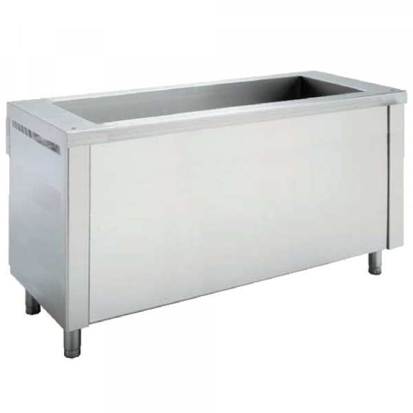 Mueble caliente c/cuba self-service 4 gn 1/1-150 central 1600x700x850 mm