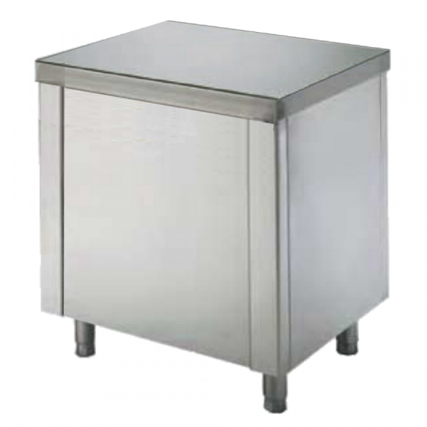 Mueble neutro liso self-service 2 estantes 800x700x850 mm