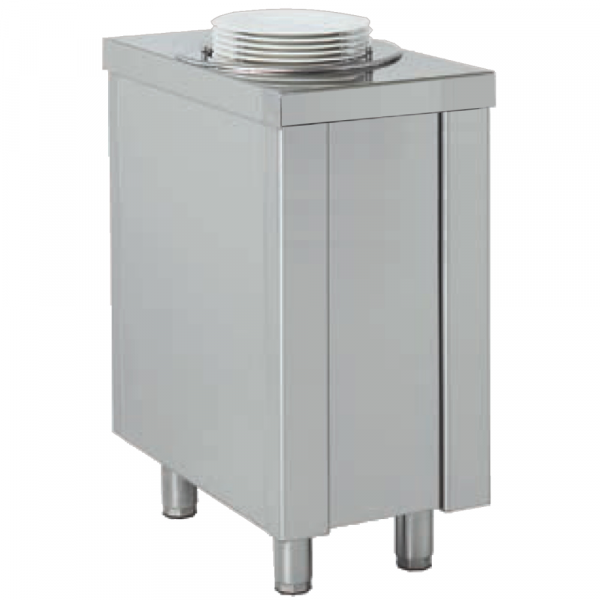 Mueble dispensador self-service 1 pozo caliente 45 platos 400x700x850 mm