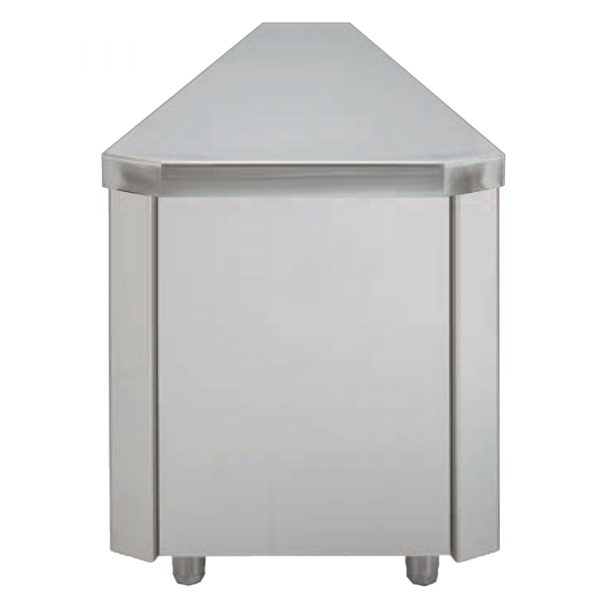 Mueble neutro self-service angulo externo 45° 700x700x850 mm