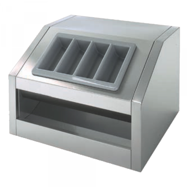 Mueble dispensador self-service de pan y cubiertos de sobremesa 800x700x550 mm