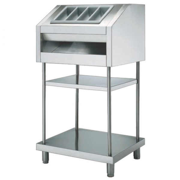 Self-service dispenser furniture bread, cutlery, napkins, and trays - 800x700x1600 mm - 10475500 Eur
